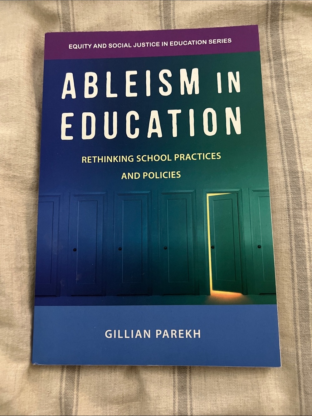 5/$10 item Ableism in Education by Gillian Parekh - Blue/Teal Paperback